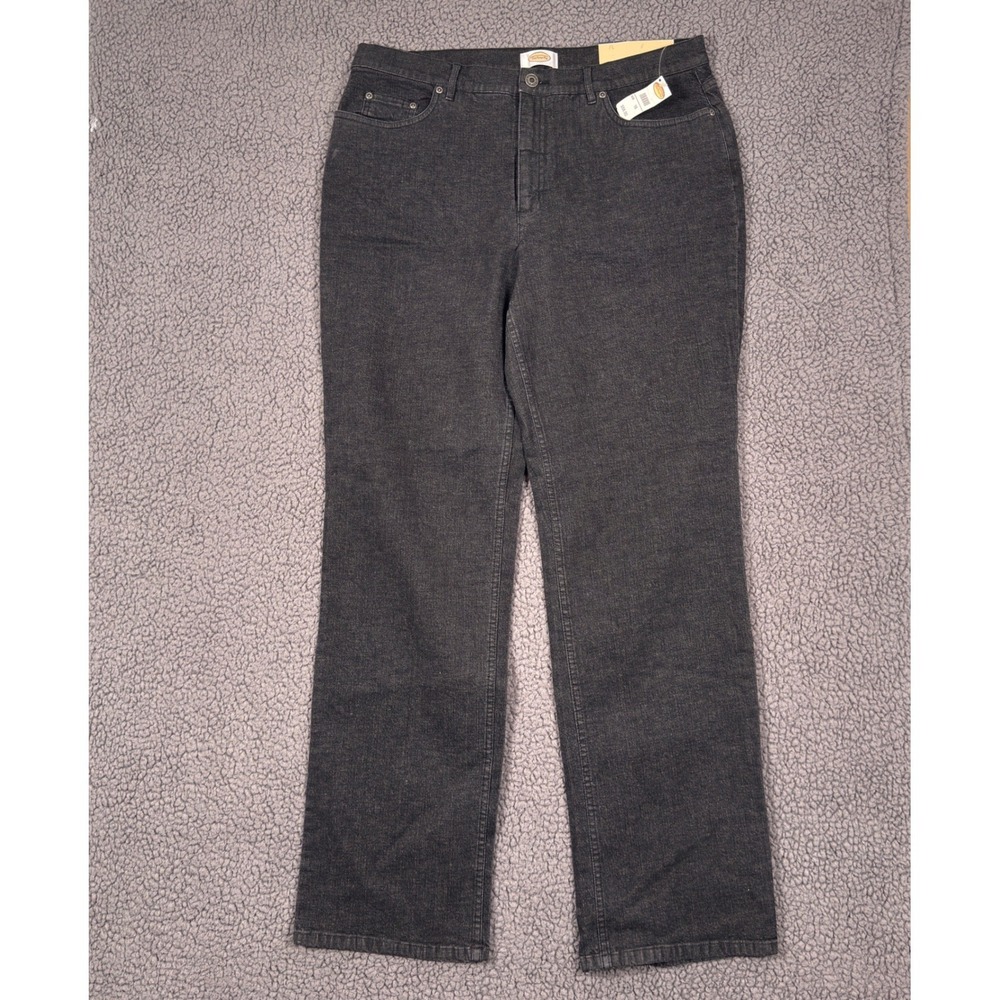 Talbots Bootcut Jeans Womens Size 16M Black Stretch Denim Mid Rise Dark Wash NEW
